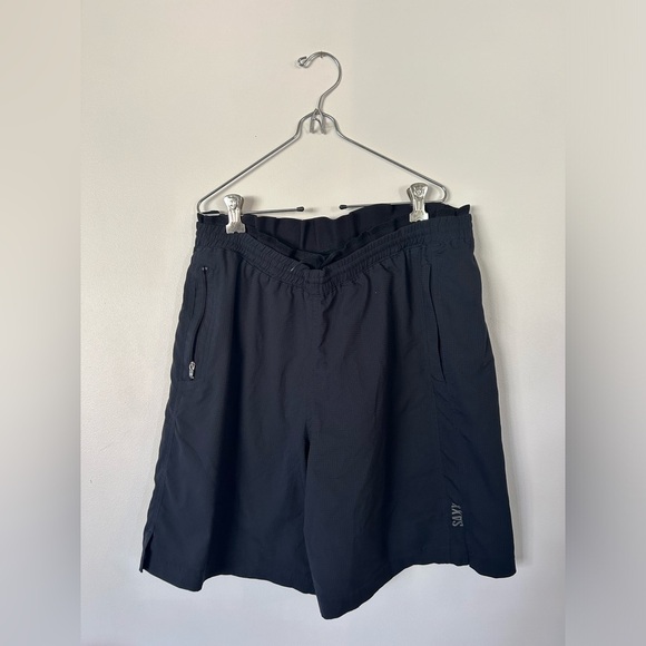 Saxx Other - Saax Mens Black Kinetic Train 2N1 Lined Gym Ballpark Pouch Shorts Size Medium